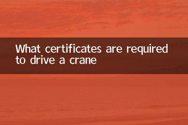 What certificates are required to drive a crane