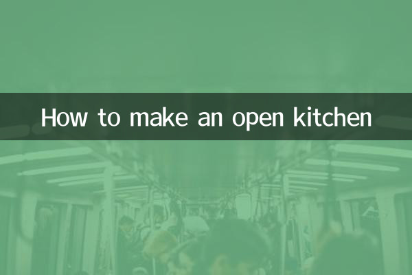 How to make an open kitchen