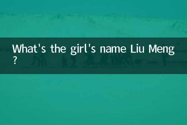 ¿Cómo se llama la chica Liu Meng?