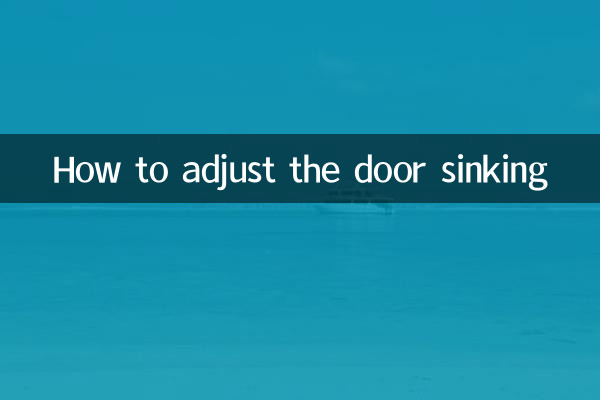 How to adjust the door sinking