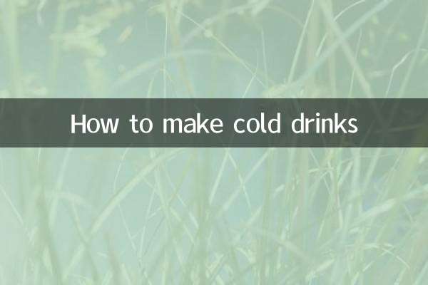 Come preparare bevande fredde