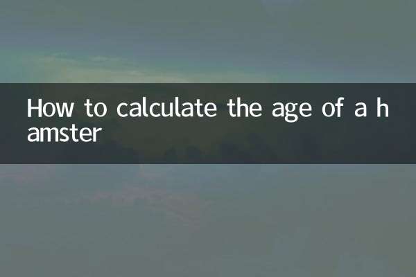 Cómo calcular la edad de un hámster