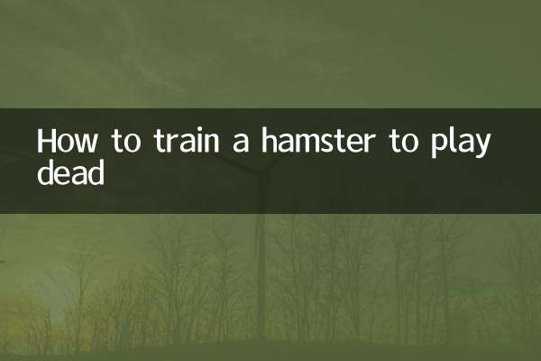 How to train a hamster to play dead