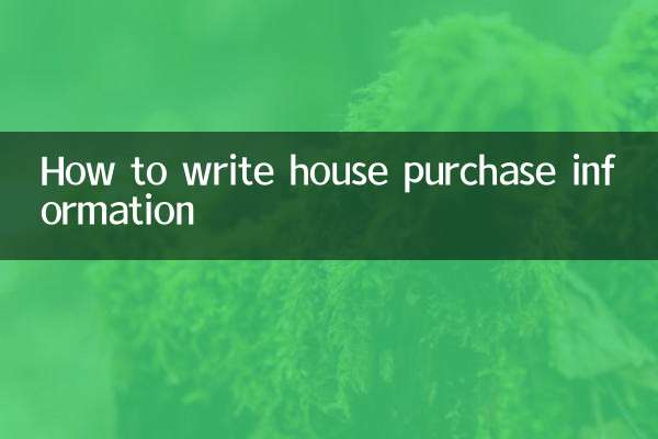 Cómo escribir información de compra de casa