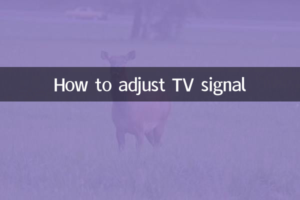 Comment régler le signal TV