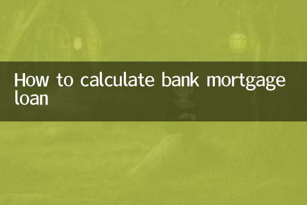 How to calculate bank mortgage loan