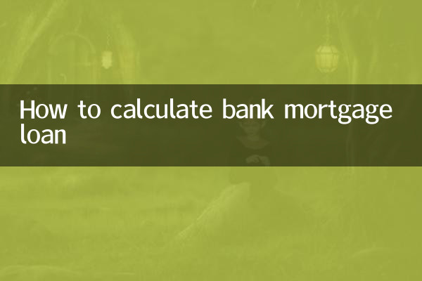 How to calculate bank mortgage loan