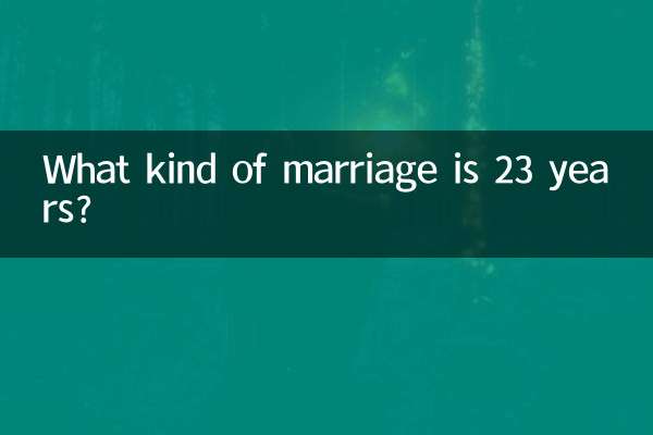 What kind of marriage is 23 years?