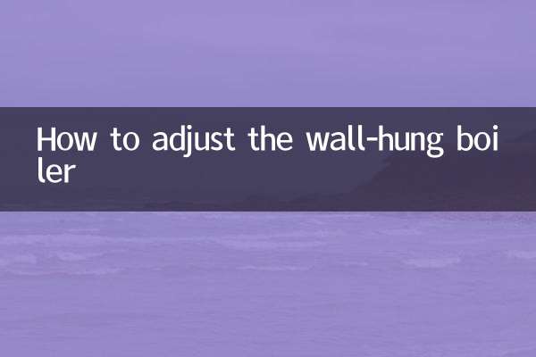 How to adjust the wall-hung boiler