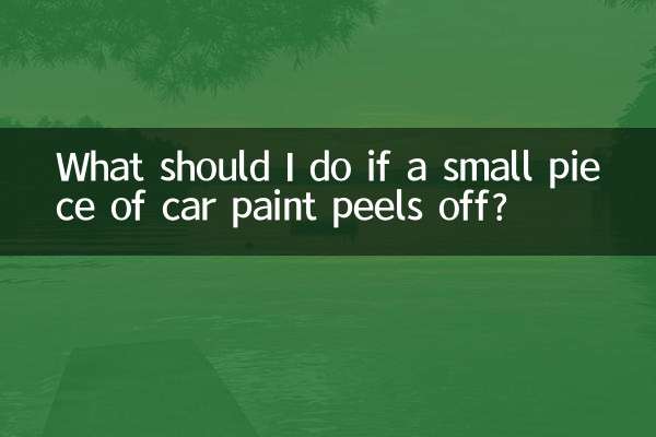 Que dois-je faire si un petit morceau de peinture automobile se décolle ?