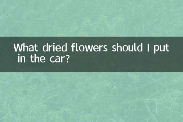 車にどんなドライフラワーを置けばいいですか？