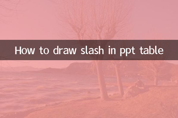 पीपीटी टेबल में स्लैश कैसे बनाएं