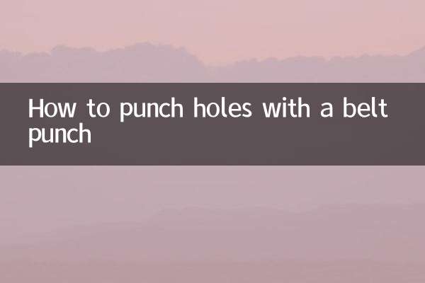 Come fare dei buchi con un punzone da cintura