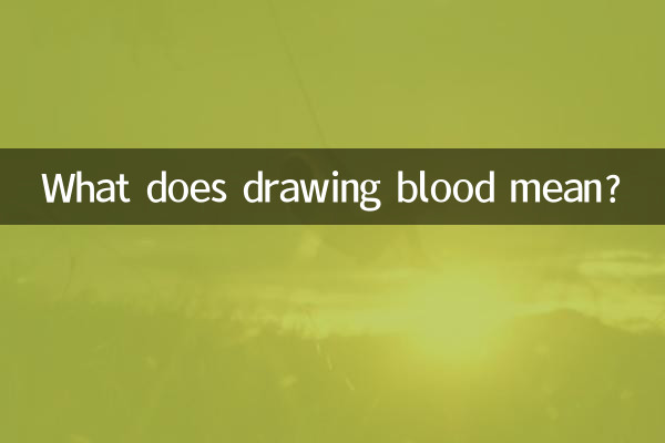 피를 뽑다은 무슨 뜻인가요?