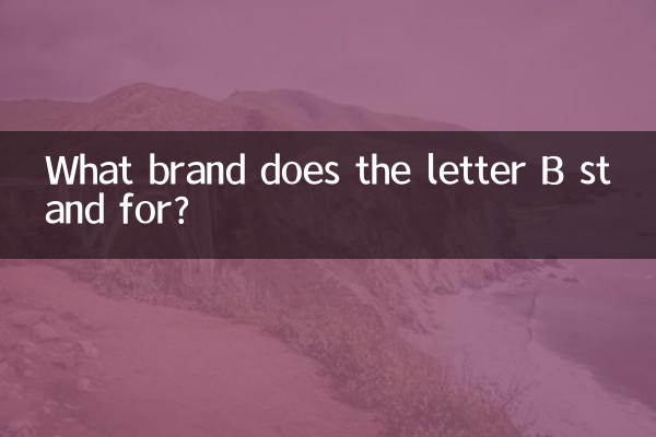 문자 B는 어떤 브랜드를 의미합니까?