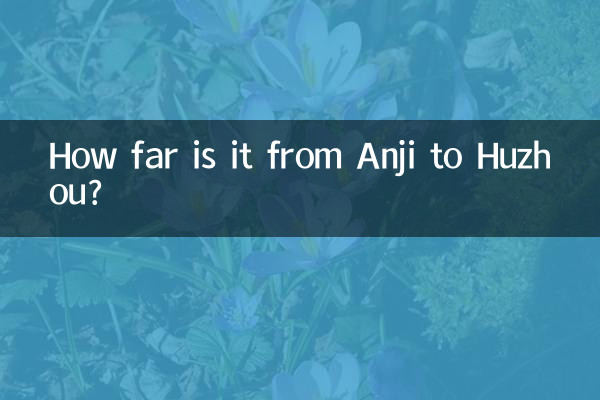 How far is it from Anji to Huzhou?