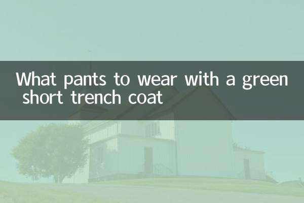 Que pantalones llevar con una gabardina corta verde