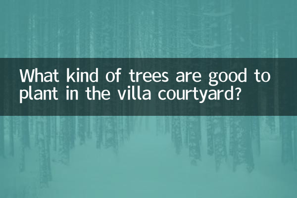 別荘の中庭に植えるのに適した木は何ですか?