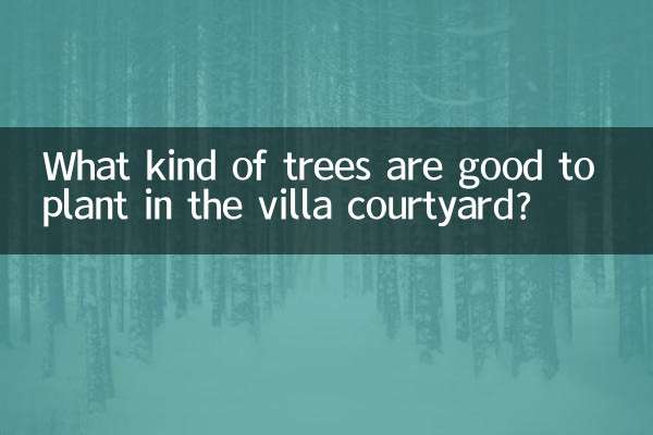 विला के प्रांगण में किस प्रकार के पेड़ लगाना अच्छा है?