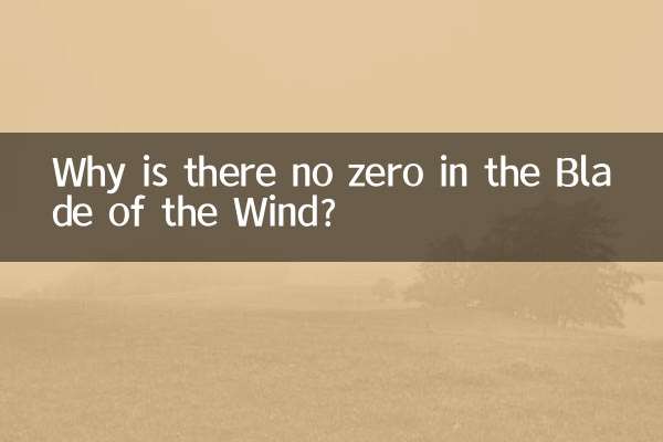 Why is there no zero in the Blade of the Wind?