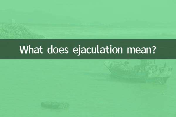 What does ejaculation mean?