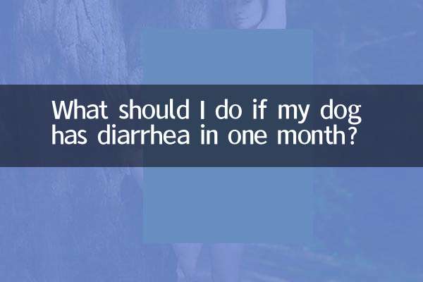 What should I do if my dog ​​has diarrhea in one month?