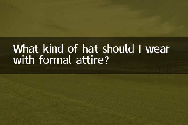 Quel genre de chapeau dois-je porter avec une tenue de soirée ?