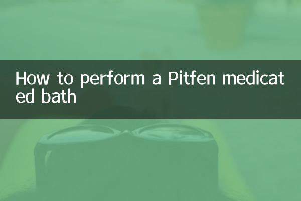 Come eseguire un bagno medicato Pitfen