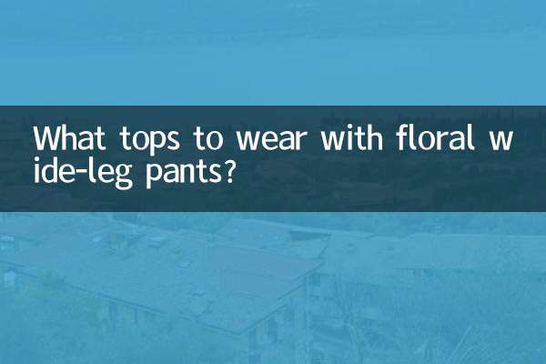 꽃무늬 와이드팬츠에는 어떤 상의를 입으면 좋을까요?