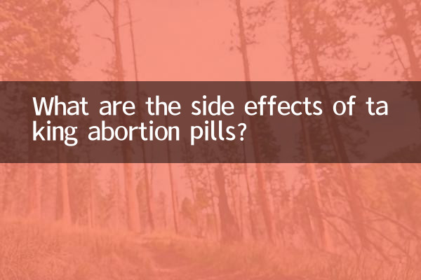 ¿Cuáles son los efectos secundarios de tomar pastillas abortivas?