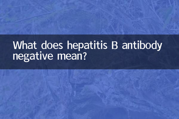B형 간염 항체 음성이란 무엇을 의미하나요?