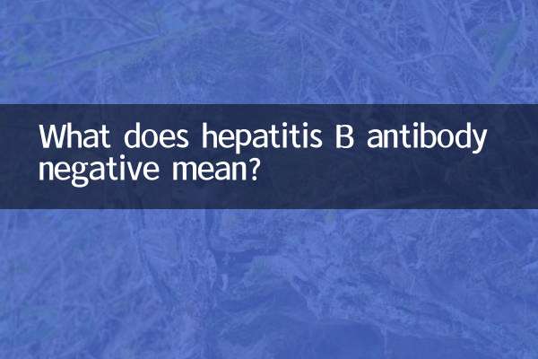B형 간염 항체 음성이란 무엇을 의미하나요?