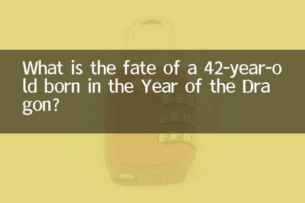 What is the fate of a 42-year-old born in the Year of the Dragon?