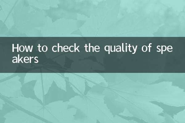 How to check the quality of speakers