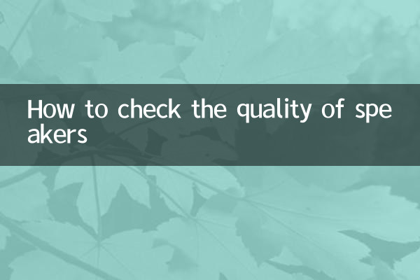 How to check the quality of speakers