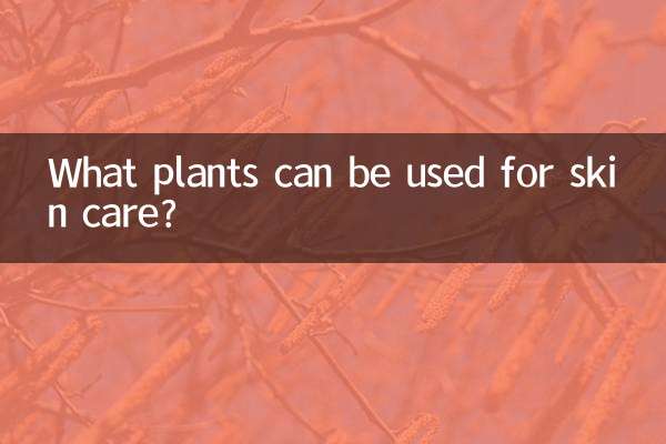 What plants can be used for skin care?