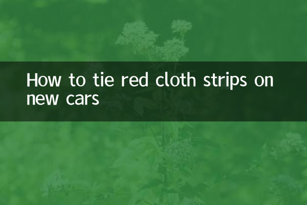 So binden Sie rote Stoffstreifen an Neuwagen