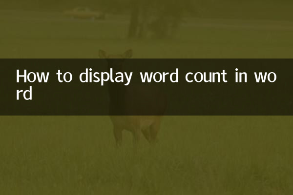 How to display word count in word