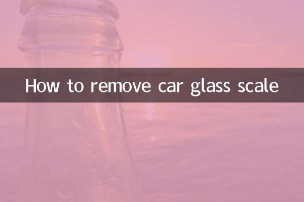 How to remove car glass scale