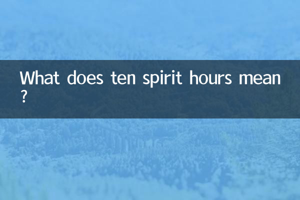 Cosa significano dieci ore spirituali?