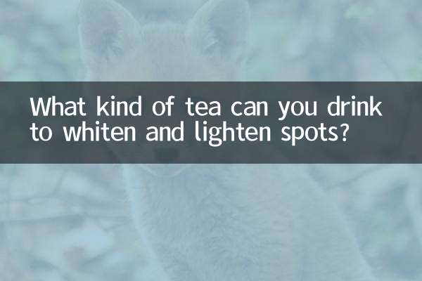 What kind of tea can you drink to whiten and lighten spots?