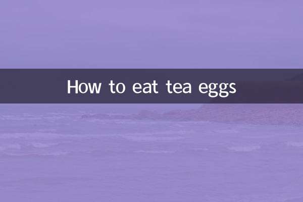 Cómo comer huevos de té