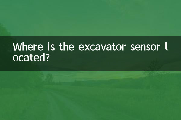 Onde está localizado o sensor da escavadeira?