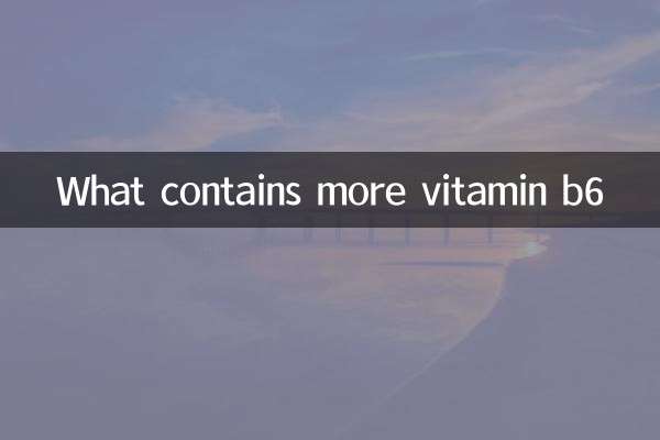 Ciò che contiene più vitamina B6