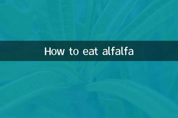 como comer alfalfa