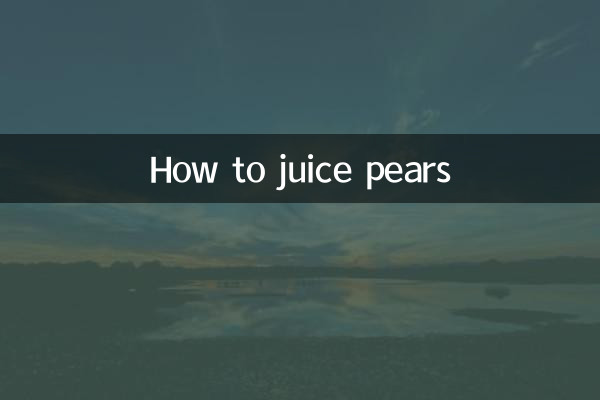 Cómo hacer jugo de peras