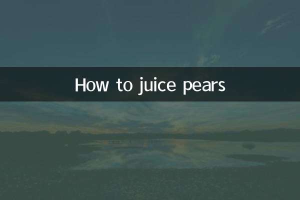 Cómo hacer jugo de peras
