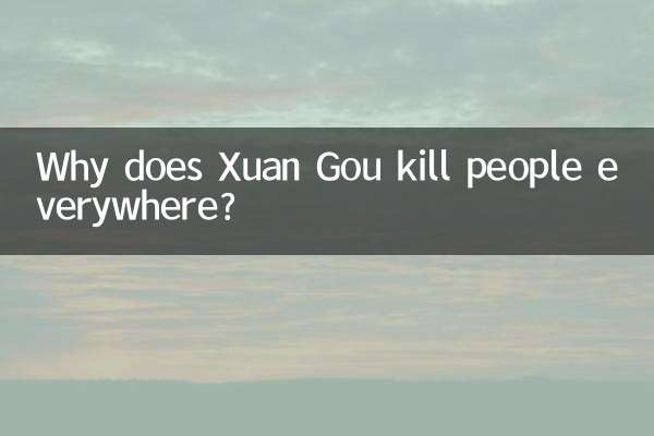 ¿Por qué Xuan Gou mata gente en todas partes?