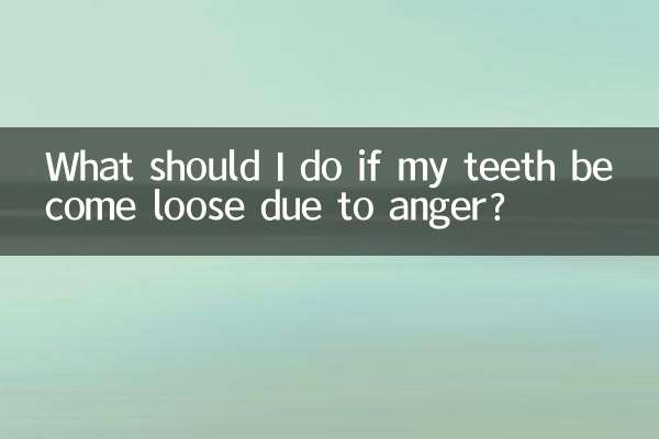 Que dois-je faire si mes dents se déchaussent à cause de la colère ?
