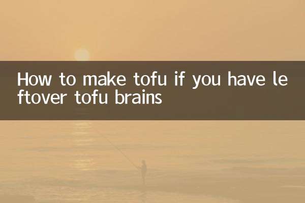 Comment faire du tofu s'il vous reste de la cervelle de tofu
